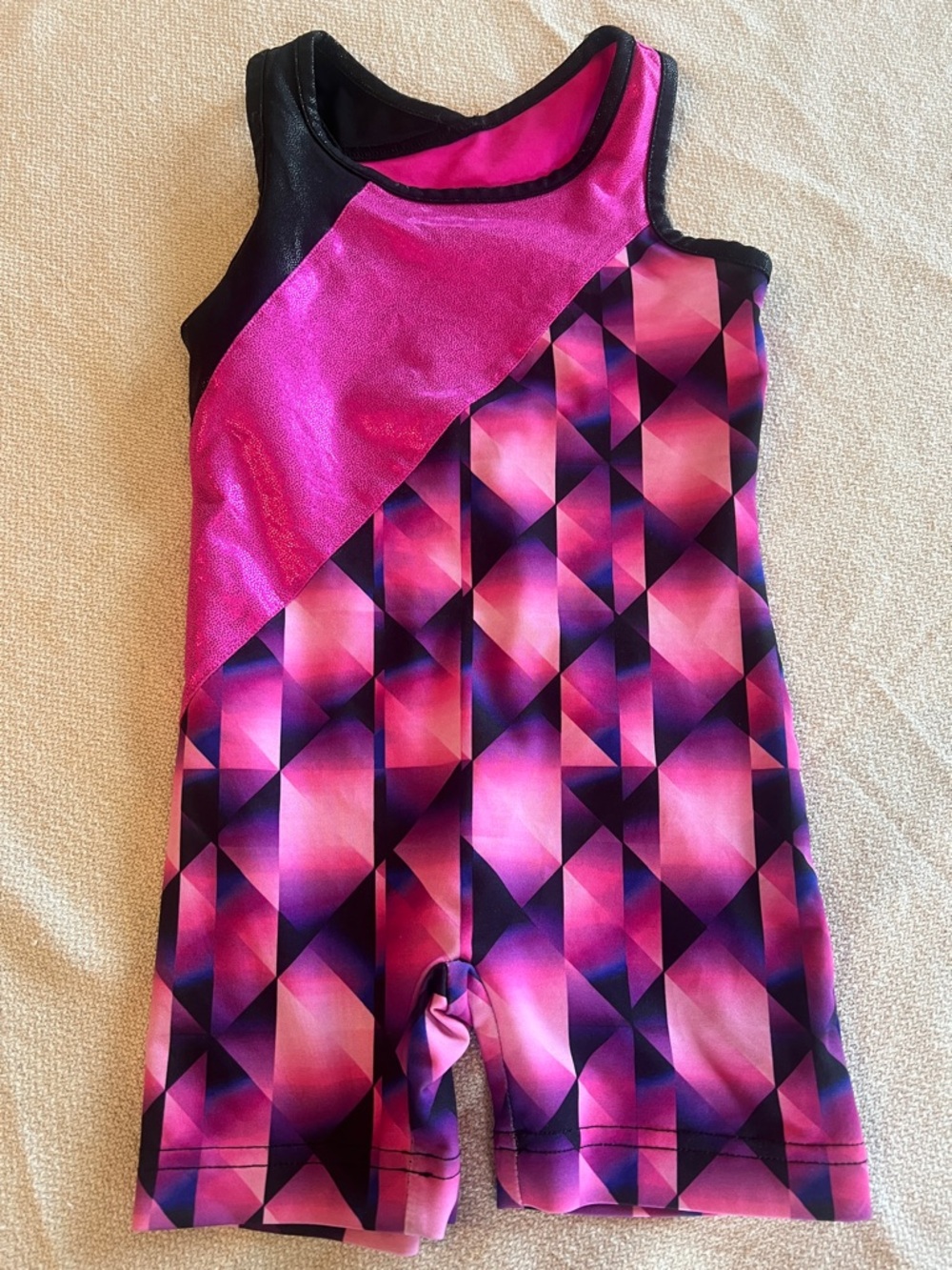 Danskin Now XS 4-5 Girls Gym Leotard Pink and Black Set of 3 - Picture 4 of 7